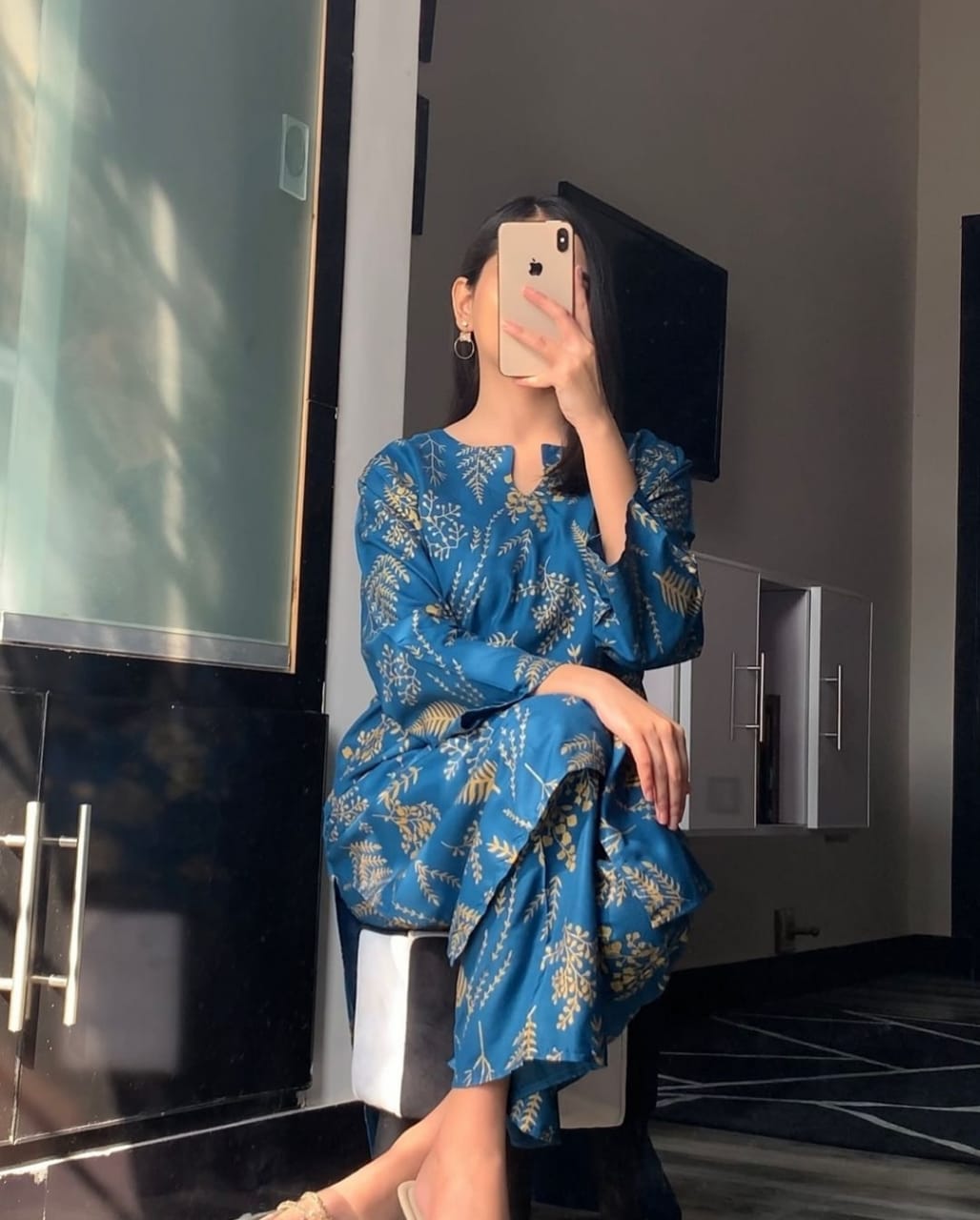 Floral Leaf (Stitched 2 Pcs)