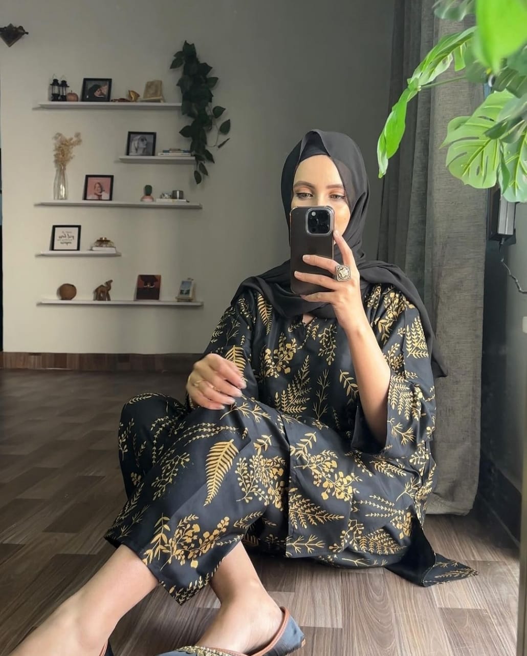 Floral Leaf (Stitched 2 Pcs)