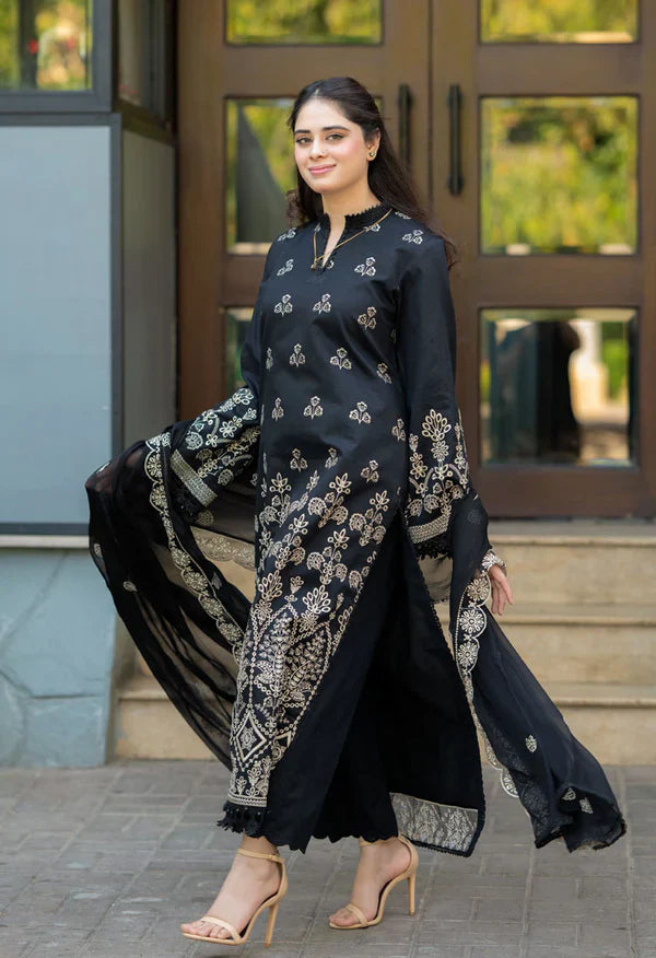 Noir Black 3Pcs Embroidery