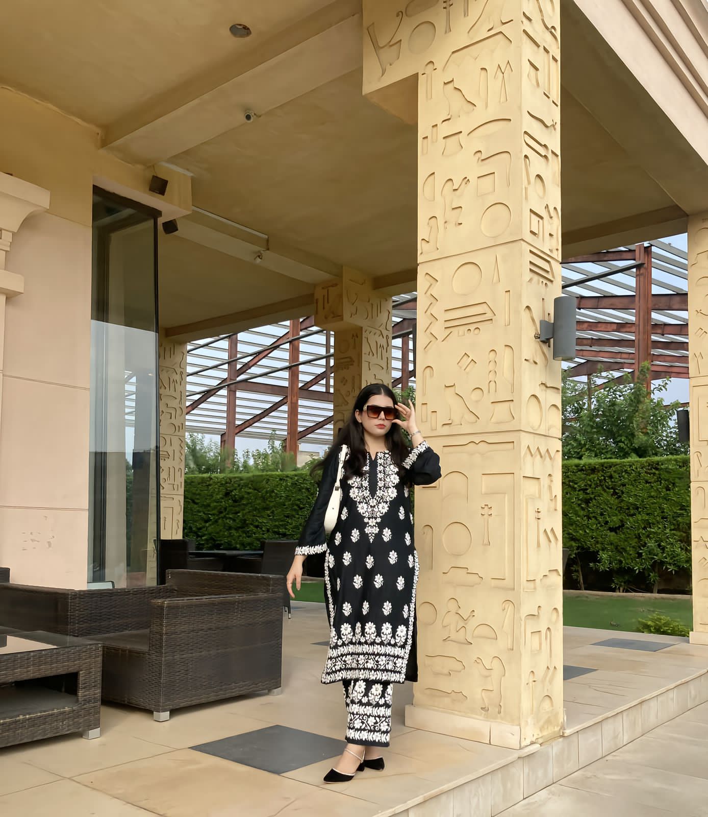 Indian Chikankari Embossed 2Pc