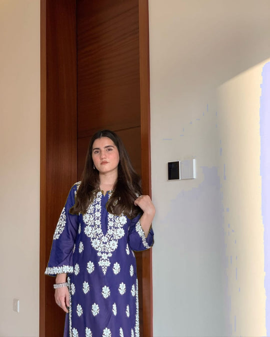 Indian Chikankari Embossed 2Pc