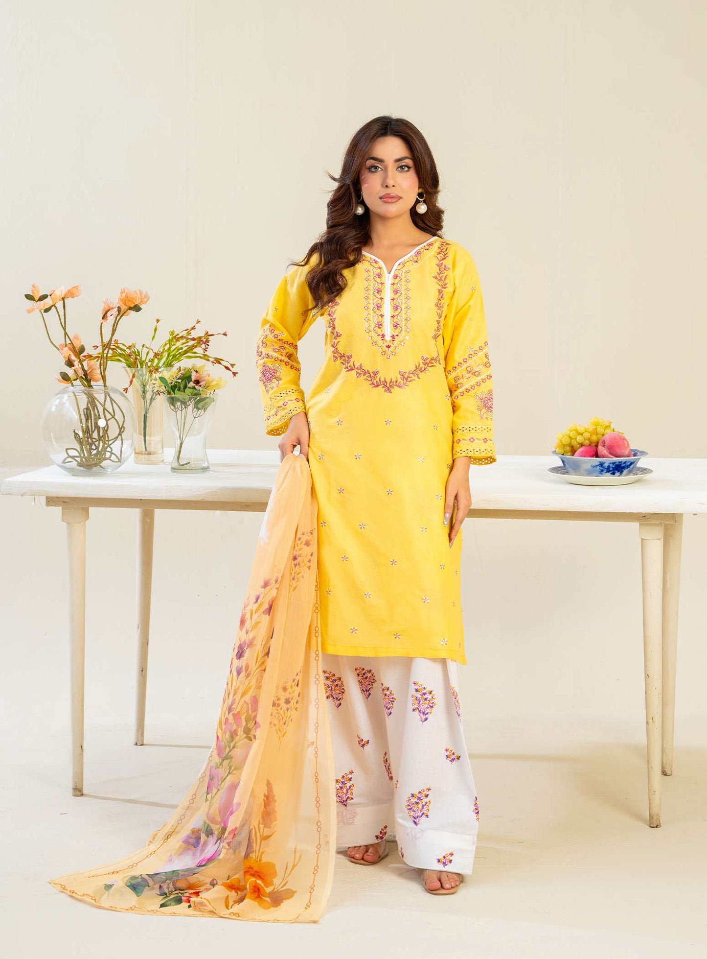 Blossom 3PC Cotton Suit